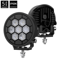 Phare de travail LED rond de 4 pouces pour tout-terrain, faisceau spot/diffuse, homologué Emark IP68, pour 4x4, camion tout-terrain, VTT