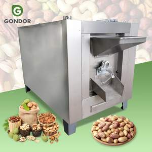 Machine de production de torréfaction portable à gaz de 25 kg pour arachides, flocons d'avoine, cacao, graines de soja, noix et sésame, avec décortiqueuse - Product Image 1