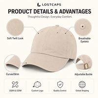 Casquette de baseball en coton uni avec logo personnalisé, casquette de papa, visière incurvée réglable, logo OEM, marque privée, vente en gros, LOSTCAPS