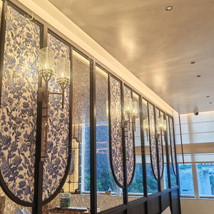 Interior Hotel dormitorio sala de estar decoración iluminación <span class=keywords><strong>LED</strong></span> aplique de pared lámpara <span class=keywords><strong>con</strong></span> textura cristal cuerpo de acero inoxidable luz de pared - Product Image 2