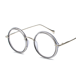 Maidis <b>Round</b> <b>Frame</b> Eyeglasses Full Rim Metal Plano Lenses Unisex Harajuku Style Fashion Trend - Product Image 2