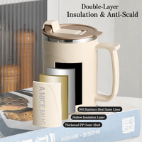 Nouvelle tasse en acier inoxydable 304, élégante et portable, pour le bureau, avec infuseur à thé intégré, filtre pour les résidus de thé