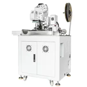 Full automatic electrical connector wire cable cutting striping crimping single head molex terminal crimping machine