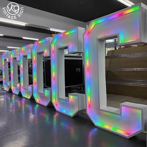 Zodica Neon Sign Large in vendita numeri di legno intero Set 5 Ft Baby Marquee Letters acrilico Logo Back Light - Product Image 4