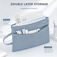 Carpeta de Archivos de Gran Capacidad, Resistente al Agua, con Asa, Doble Capa, para Organizar Documentos y Papelería, Directo de Fábrica
