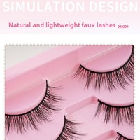 10 Paires de Faux Cils Européens et Américains 3D Effet Miroir Multi-Niveaux pour Grands Yeux, Cils de Petit Diable Transfrontaliers