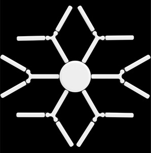 Biến dạng LED bông tuyết ánh sáng bóng đèn 80W 100W 120W trong nhà có thể gập lại ánh sáng trần với E27 cơ sở cho nhà cửa hàng văn phòng - Product Image 4