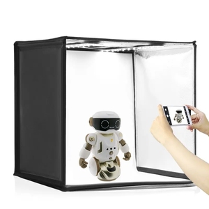 40cm putuz PU5041B <span class=keywords><strong>Studio</strong></span> fotografico pieghevole portatile 60W 5500K LED luce bianca illuminazione foto <span class=keywords><strong>Studio</strong></span> tenda da tiro - Product Image 1