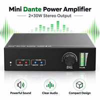 Mini amplificateur de puissance classe D, deux canaux, audio Dante, PoE Plus, déclencheur d'alimentation à distance, stéréo mono pour salle de classe, pub