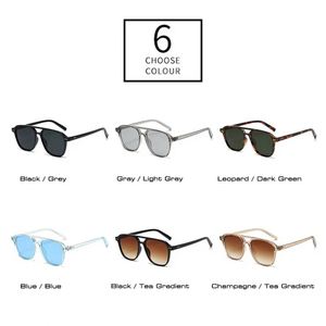 Lunettes de soleil pilote vintage 2025 personnalisables avec logo, double pont, verres dégradés UV400, rivets, pour hommes et femmes - Product Image 5
