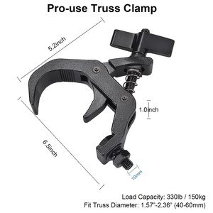 Abrazadera de Aluminio Reforzada para Estructuras de Escenario, Gancho para Colgar Luces de Escenario de 40-60 mm, Carga de 330 lb/150 kg - Product Image 3
