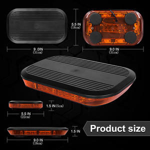 NUEVA luz intermitente explosiva corta 30LED 12V-24V LED Minibus Advertencia Nueva camioneta Pickup Techo magnético Luz estroboscópica para vehículo - Product Image 5