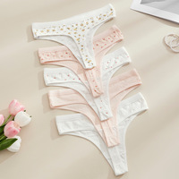 Culottes en coton pour femmes, style string, taille basse, sexy, respirantes, avec mini nœud, pour jeunes femmes, vente en gros sous marque privée