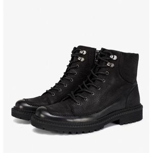 Botas de Tobillo Retro para Hombre de Alta Calidad, Impermeables, Forradas con Cuero Genuino, Cálidas, para Nieve, Uso en Exteriores, Antideslizantes, para Verano, Otoño e Invierno - Product Image 1