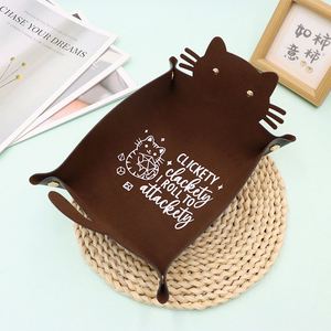 Bandeja Plegable de Cuero PU con Diseño de Gatos, Organizador de Escritorio Portátil, Regalo Divertido y Original para Jugadores de Juegos de Rol y D&D - Product Image 3