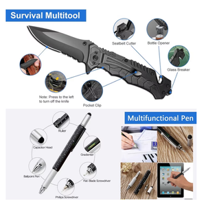 Kit de survie en plein air, équipement de survie <span class=keywords><strong>d</strong></span>'urgence, 19 en 1, pêche, chasse, anniversaire pour hommes, <span class=keywords><strong>camping</strong></span>, gadget cool - Product Image 5