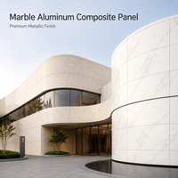 Panneau composite en aluminium (ACP) 4x8 à motif marbre, finition résistante au feu A2, écologique, pour façade de bâtiment et mur-rideau