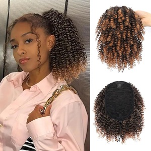 Peluca de Fibra Sintética de Alta Temperatura Color Castaño Claro para Mujer, Corte Pixie, Rizado Afro, Rizo <span class=keywords><strong>Jerry</strong></span> - Product Image 5