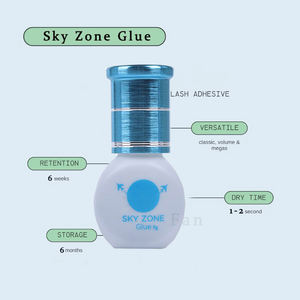 Toptan profesyonel 1S kuru gökyüzü bölge S + sıvı kirpik tutkal uzatma kore su geçirmez özel etiket yapıştırıcı tutkal - Product Image 4