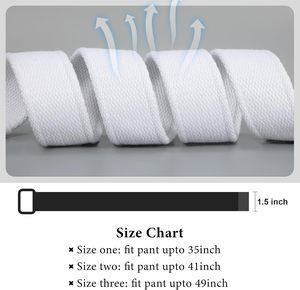 <span class=keywords><strong>Ceinture</strong></span> en toile décontractée pour hommes et femmes, étudiants, avec <span class=keywords><strong>boucle</strong></span> en fer à double anneau en D, 115/120 cm, <span class=keywords><strong>sans</strong></span> trous - Product Image 2