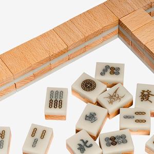 Nouveau Design Deux <span class=keywords><strong>Couches</strong></span> En Bois Mahjong Motif Personnalisé Bois De Hêtre Chinois Américain Mah Jong Tuiles - Product Image 2