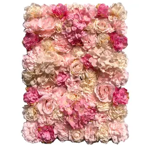 Hochzeits dekor 40*60 cm Seide Rose Hortensie Blumen Wand künstliche Blume Wand Panel Hintergrund