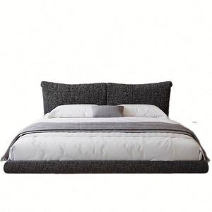 WL Golden Style Velvet Upholstery Oak Frame Box Spring Eco-Friendly Bunk <b>Bed</b> Simple Modern Detachable Master Bedroom Full-Size - Product Image 1