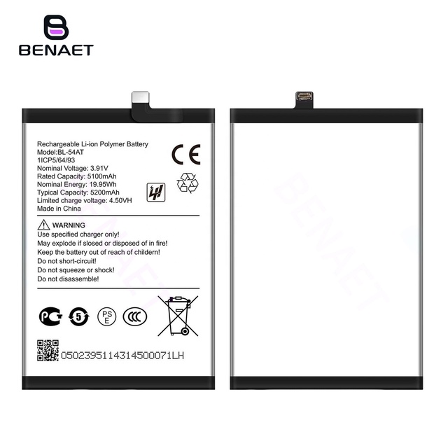 Factory Wholesale High Quality 5000mAh BL-54AT Rechargeable Li-ion Battery for Tecno Camon 40/CM5 Mobile Phone Battery