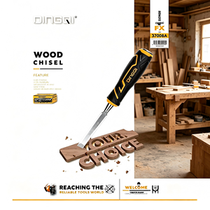 Ciseau à <span class=keywords><strong>bois</strong></span> de 25 mm avec manche ergonomique bicolore PP+TPR, 55 #   Lame en acier au carbone pour la menuiserie, la sculpture et l'assemblage de meubles - Product Image 1