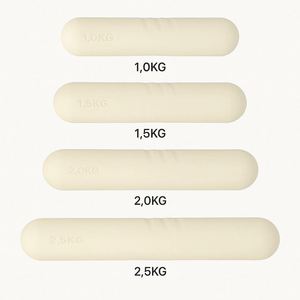 Ensemble d'haltères en silicone Pilates personnalisables (1 kg, 1,5 kg, 2 kg, 2,5 kg) – Poids portables durables pour femmes et enfants - Product Image 4