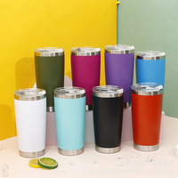 Venta al por mayor de fábrica: Tazas de viaje de vidrio aisladas de 17 oz con logotipo personalizado, con tapa, color degradado, estilo americano.