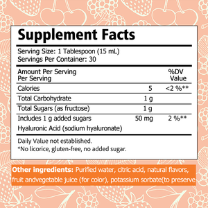 Acide Hyaluronique Liquide Oral de Haute Qualité 100mg – Favorise l'Hydratation et l'Élasticité de la Peau, Soutient la Mobilité Articulaire pour Adultes – Complément Alimentaire - Product Image 2