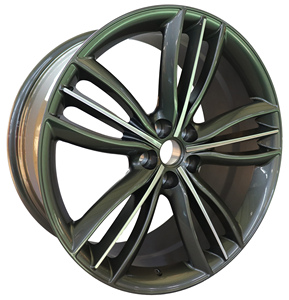 <span class=keywords><strong>ล้อ</strong></span>ฟอร์จใหม่ 5 ก้าน ลายคู่ ขนาด 20 นิ้ว 8.5J สี Gunmetal Silver Line 5x112 5x120 PCD 6061-T6 สำหรับ Kia EV9 - Product Image 3