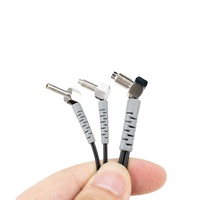 Sensor serat optik tipe sudut kanan M3 M4 M6 balok sebar baja tahan karat 0.1mm deteksi 0-100mm penginderaan jarak