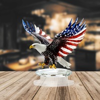 Decoraciones modernas de acrílico plano 2D para sala de estar, pancarta de Águila del Día DE LA Independencia transfronteriza, decoraciones creativas de plástico para todos los días