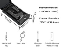 Cajas Fuertes Electrónicas Digitales Biométricas con Huella Dactilar, Caja de Seguridad con Cerradura Táctil y Acceso Rápido para Hogar, Oficina y Hotel