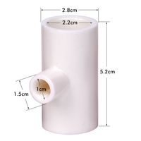 Ferme d'élevage PVC matériel 3 voies Joint 20mm T forme connecteur de tuyau d'eau volaille bol d'eau T connecteur
