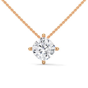 จี้เพชรเลี้ยงในห้องปฏิบัติการทรงสวยหรู ดีไซน์โรสโกลด์ เข้ากับคอลเลกชันเครื่องประดับมินิมอลและคลาสสิก - Product Image 1