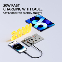 Enchufe de Pared con Carga Rápida de 20W, 2 Puertos USB, 2 Interfaces Tipo-C, Estándar Británico, Enchufe de Pared para Cabecera con Red SDK Tipo 86