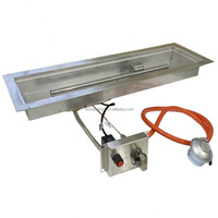 Rectangle Patio DIY Fire Pit Burner Kit Système kits de brûleur de foyer en acier inoxydable