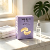 Boîte en carton pliable personnalisée imprimée, emballage cadeau violet pour boîte de patchs pour les yeux, soins de la peau