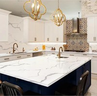 Plateau de table en quartz moderne et durable, grande dalle, pour salle de bain et cuisine, épaisseur 20 mm, veines fines et épaisses, quartz VQ, garantie 3 ans