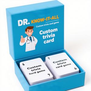 Fabricante impresión personalizada Q & A conocimiento rompecabezas preguntas tarjetas <span class=keywords><strong>trivia</strong></span> juego <span class=keywords><strong>de</strong></span> cartas cubierta 2 pilas con caja - Product Image 4