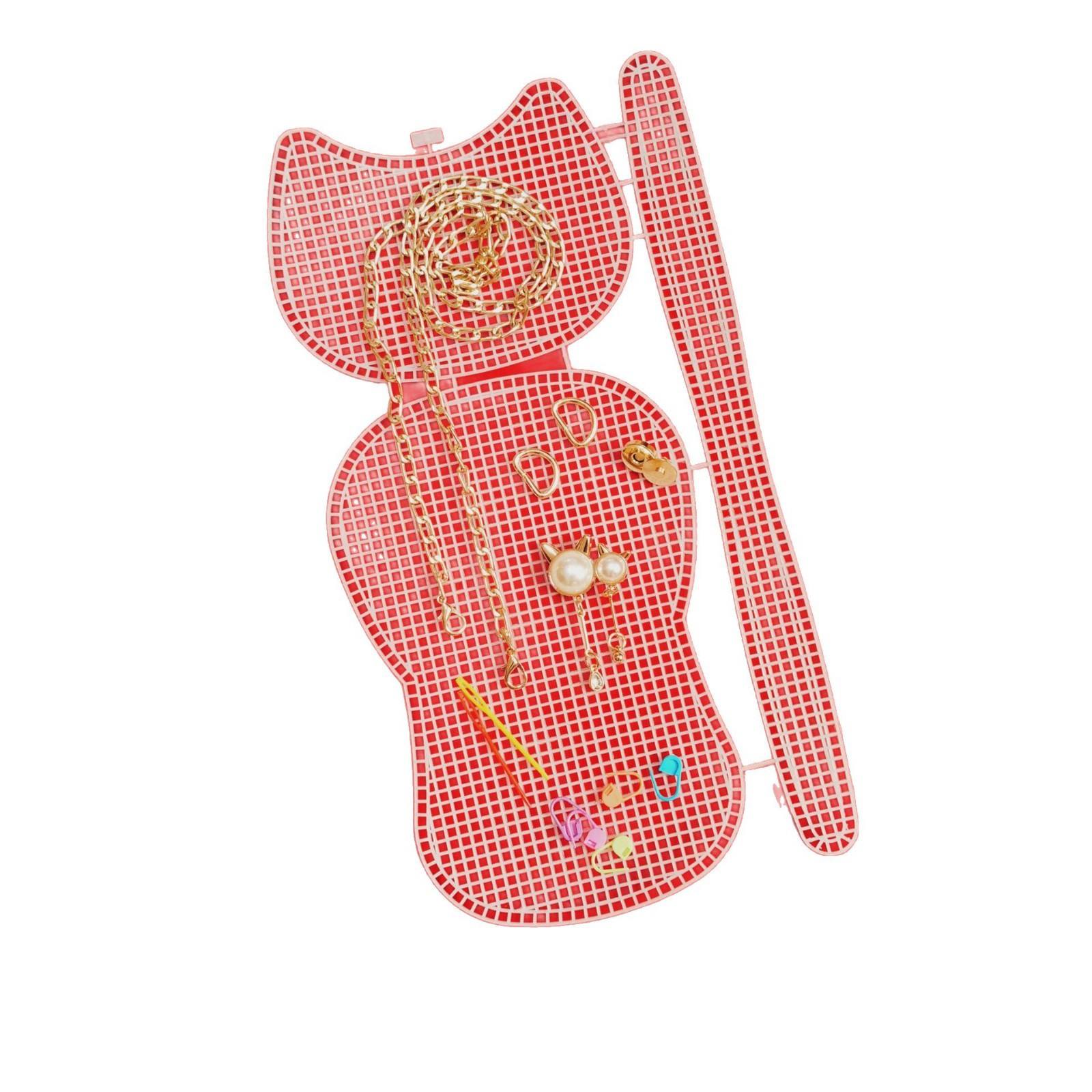 DIY Yarn Bag Plastic Canvas Sheets Cross Stitch Pouch Kit