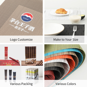 Bán Buôn Trong Kho Thân Thiện Với Môi PVC Placemats Deep Orange In Ấn Tre Nơi Mat Không Thấm Nước Bảng Trang Trí Trong Nhà - Product Image 5