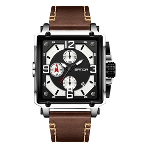 Nuevo diseño SANDA 5304 reloj <span class=keywords><strong>de</strong></span> cuarzo para hombre tres ojos seis puntadas calendario Simple reloj <span class=keywords><strong>de</strong></span> pulsera impermeable - Product Image 2