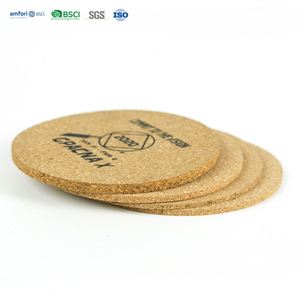Sous-verre en liège durable, absorbant et personnalisable, rond, moderne, en gros pour la restauration commerciale et les cuisines professionnelles - Product Image 2