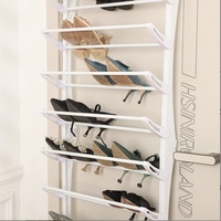 Organisateur de chaussures à suspendre sur porte Cedar Space à 12 niveaux avec housse anti-poussière, design mural peu encombrant pour le rangement des pantoufles