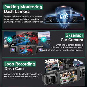 Caméra embarquée HD 4 canaux W5 en promotion avec vision nocturne infrarouge, connexion Wi-Fi mobile et surveillance de stationnement 24h/24, enregistreur vidéo de voiture - Product Image 4