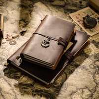 Carnet de notes rétro en cuir avec cheval fou, carnet de notes Original, carnet de bureau A5/A6/A7, carnet avec ficelle
